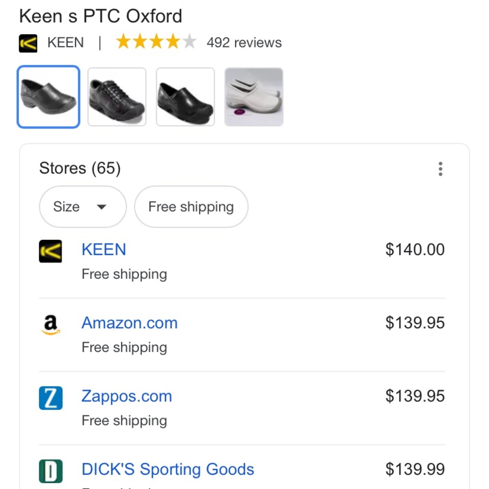 Keen Ptc Oxford work shoe size 7 - Picture 6 of 12